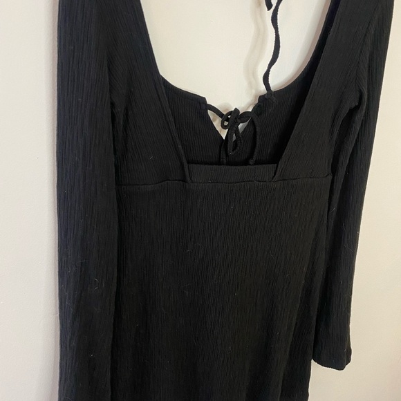 NWOT Free People Beach Brynne Black Bell Sleeve Mini - Picture 7 of 10